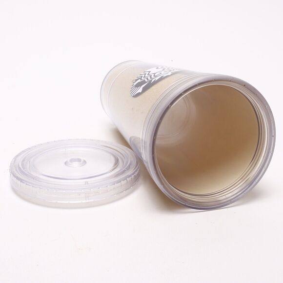 Starbucks Coffee 2018 Gold Glitter 20oz Insulated Tumbler & Lid No Straw - Picture 7 of 9